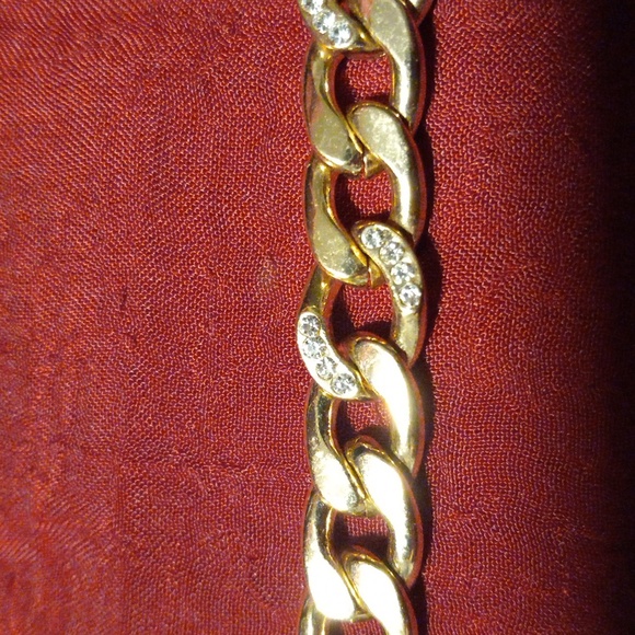 Gold tone crystal encrusted bracelet by Claire's - Picture 2 of 4
